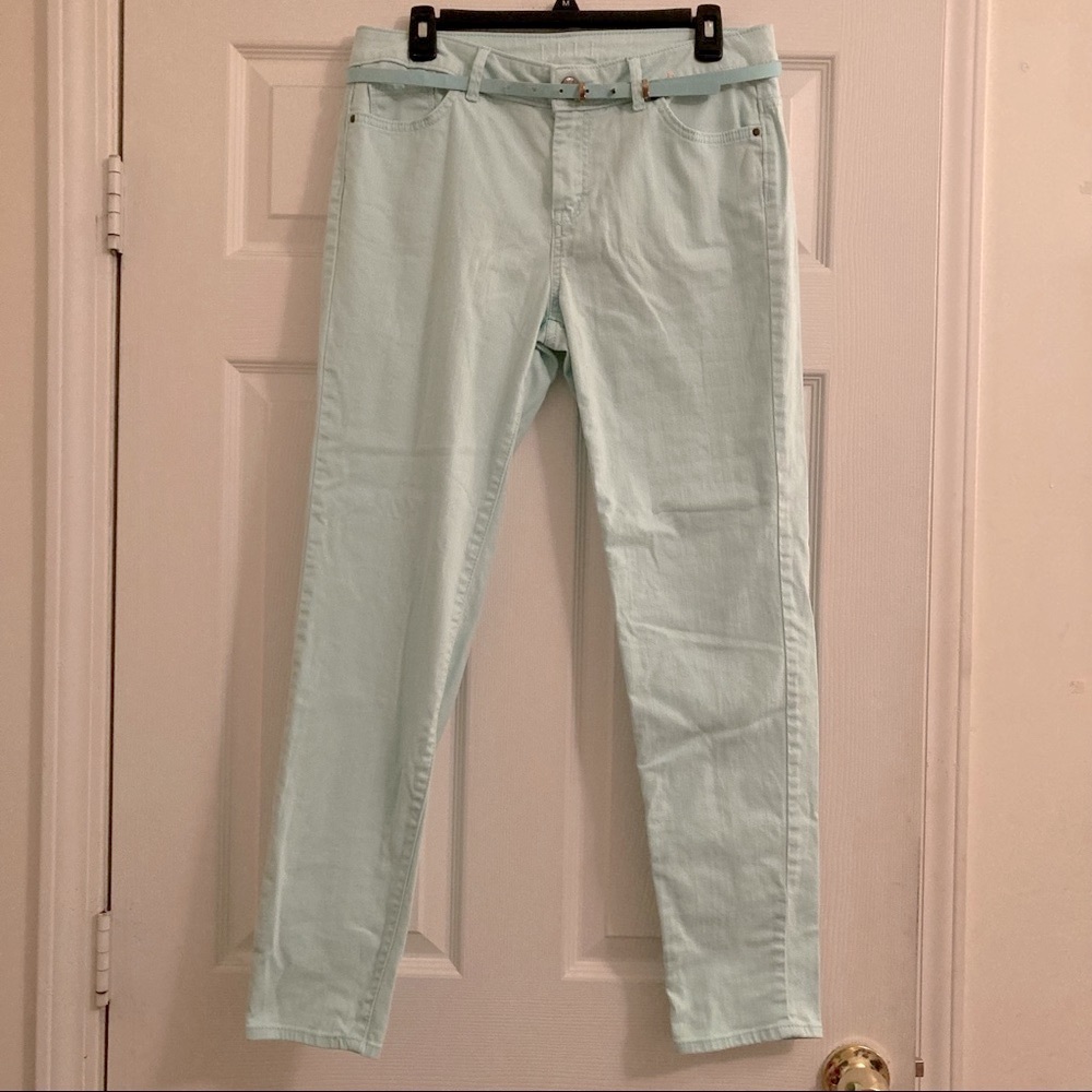 Elle Icy Aqua Jeans with Belt